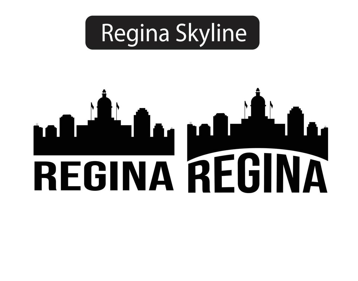 regina stad skyline silhouet vectorillustratie vector