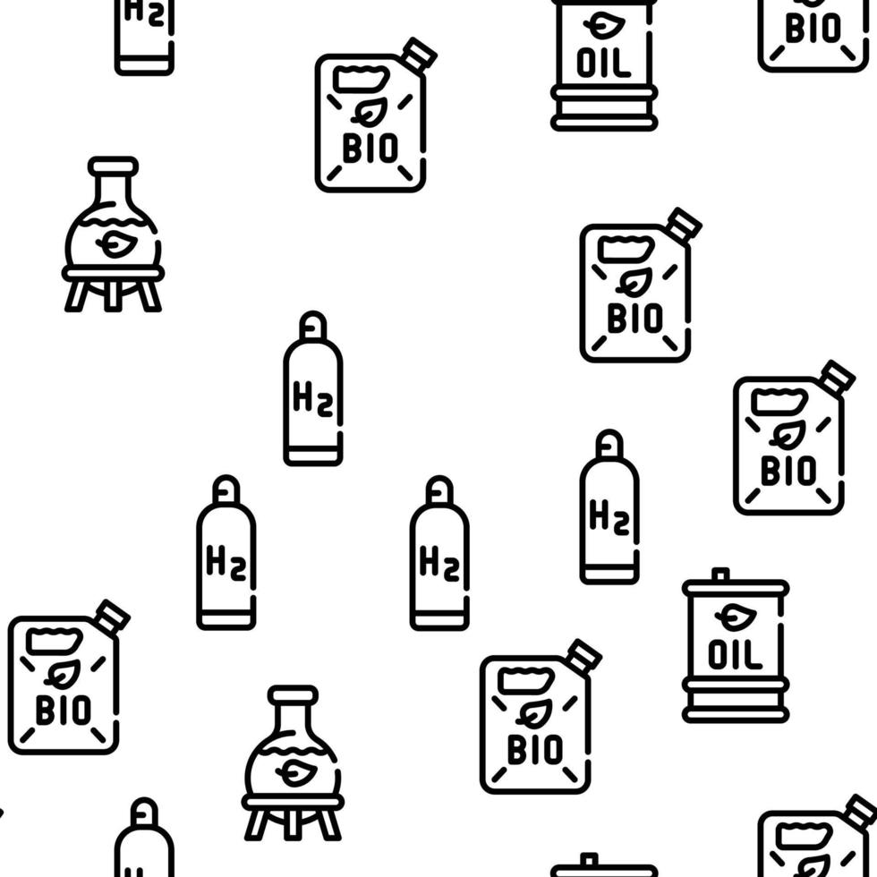 biobrandstof groene energie vector naadloze patroon