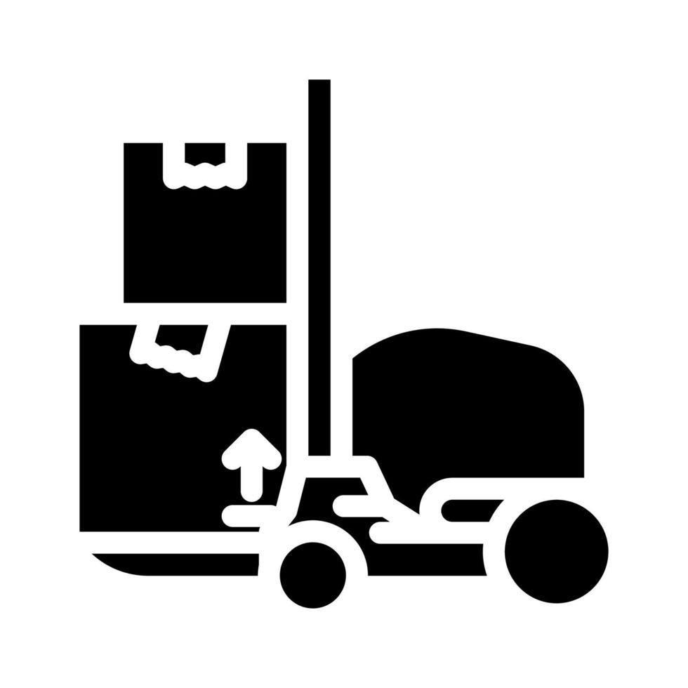 loader groothandel glyph pictogram vectorillustratie vector