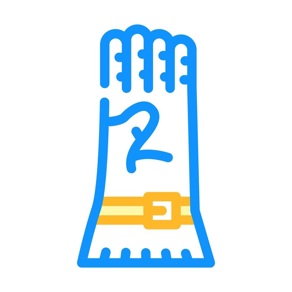 beschermende handschoen kleur pictogram vectorillustratie vector