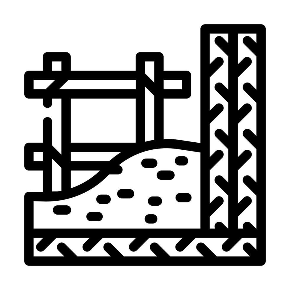 anker bouwmateriaal lijn pictogram vectorillustratie vector