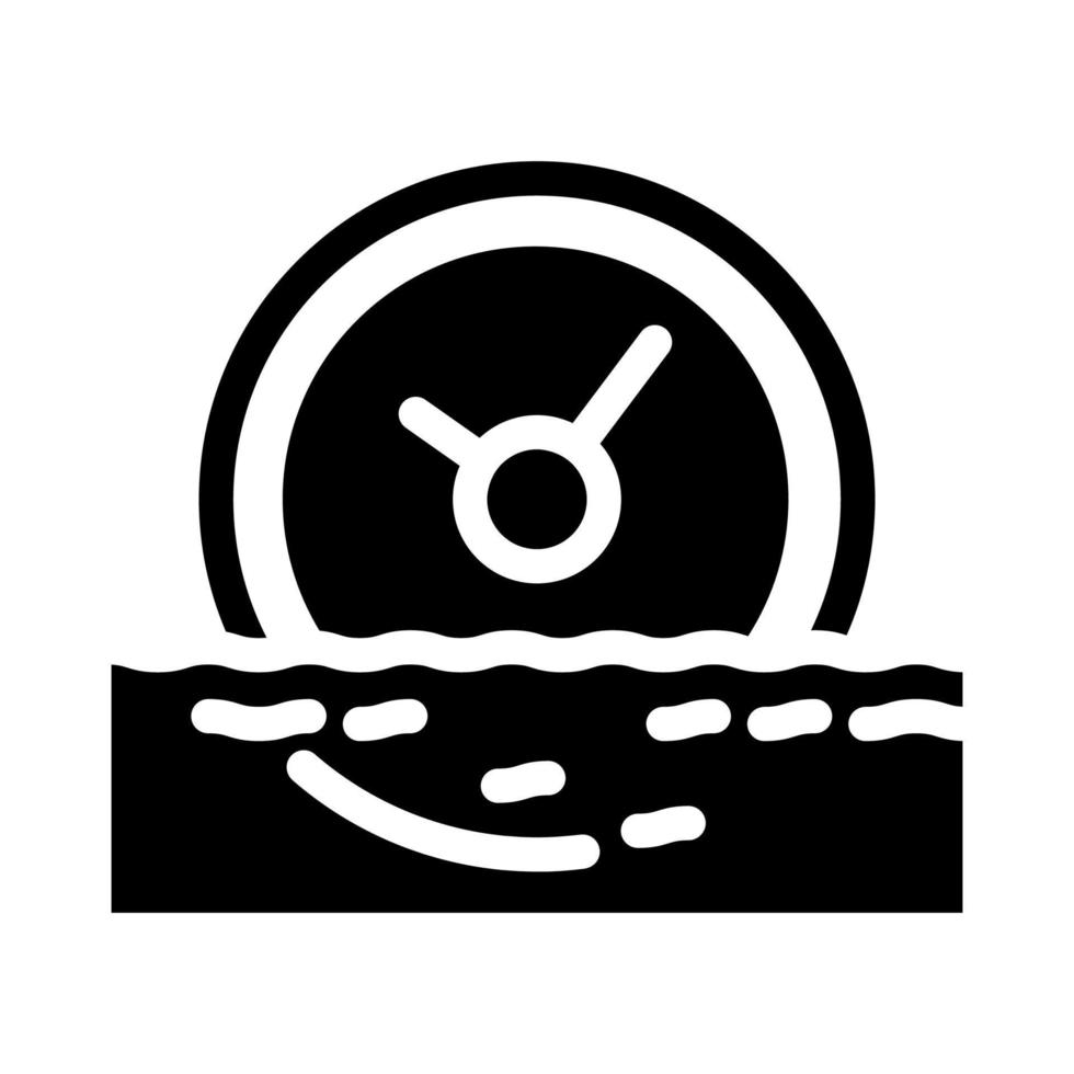 wegdrijven tijd glyph pictogram vectorillustratie vector