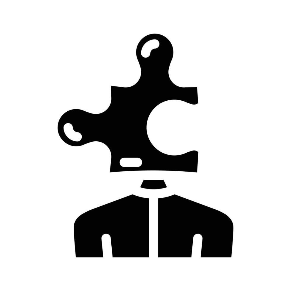 puzzel voor het oplossen van zakelijk probleem glyph pictogram vectorillustratie vector