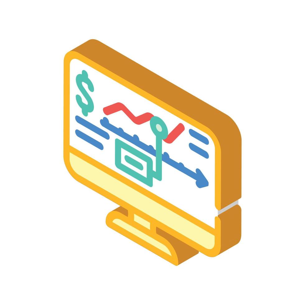 analyse infographic isometrisch pictogram vectorillustratie vector