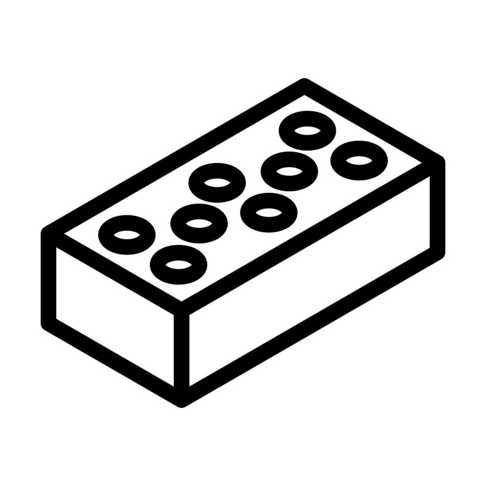 silicaat baksteen lijn pictogram vectorillustratie vector