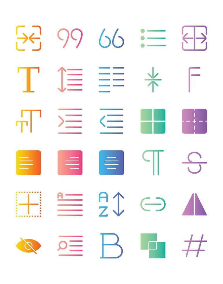 bewerk tools icon set 30 geïsoleerd op een witte achtergrond vector