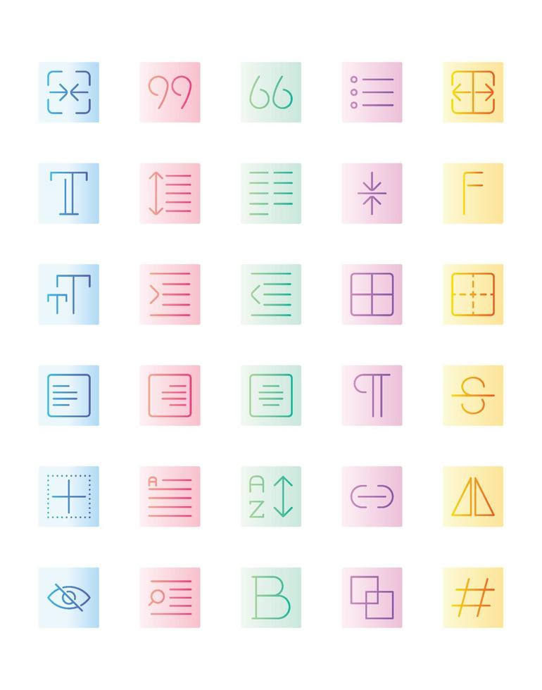 bewerk tools icon set 30 geïsoleerd op een witte achtergrond vector