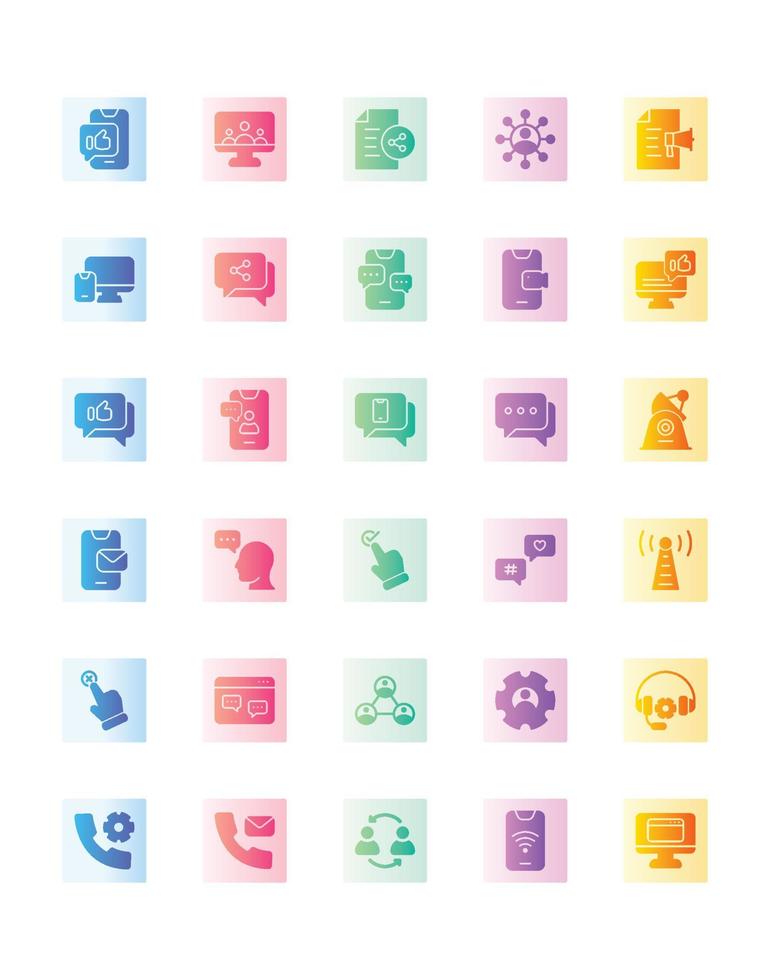 sociale media icon set 30 geïsoleerd op een witte achtergrond vector