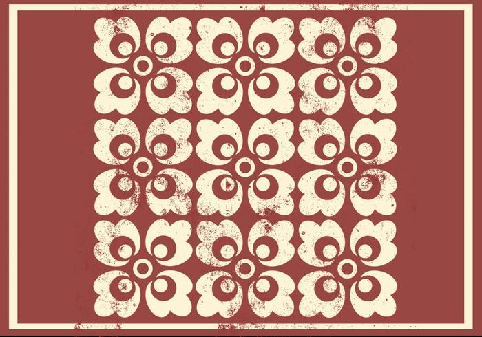 Grungy Floral Ornament Vector Pattern