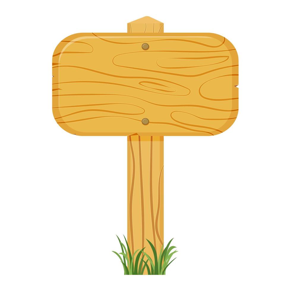 houten bord op stok voor banner met bericht. vector