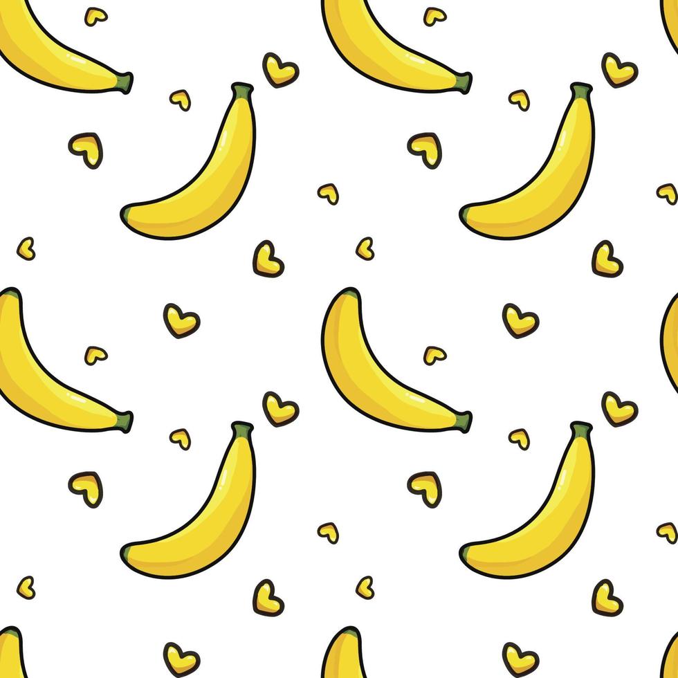 gele banaan naadloos herhaalpatroon vector
