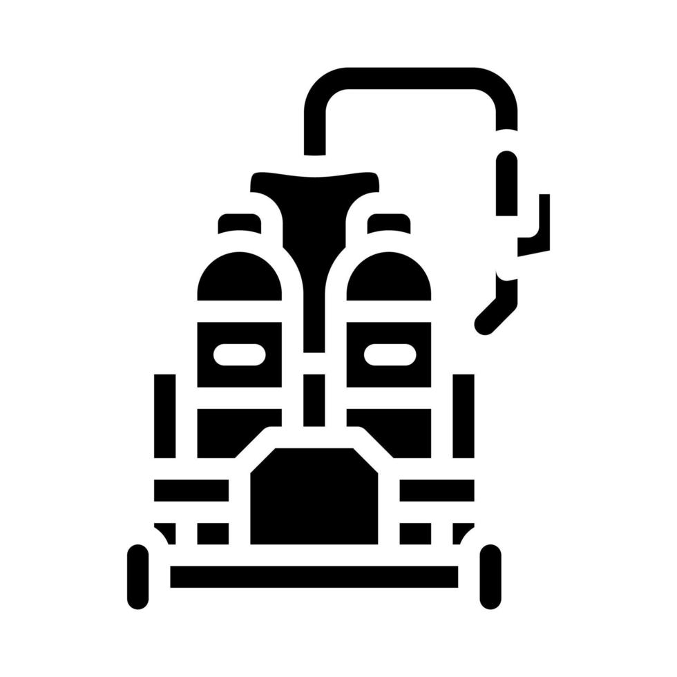 gas lassen glyph pictogram vectorillustratie vector