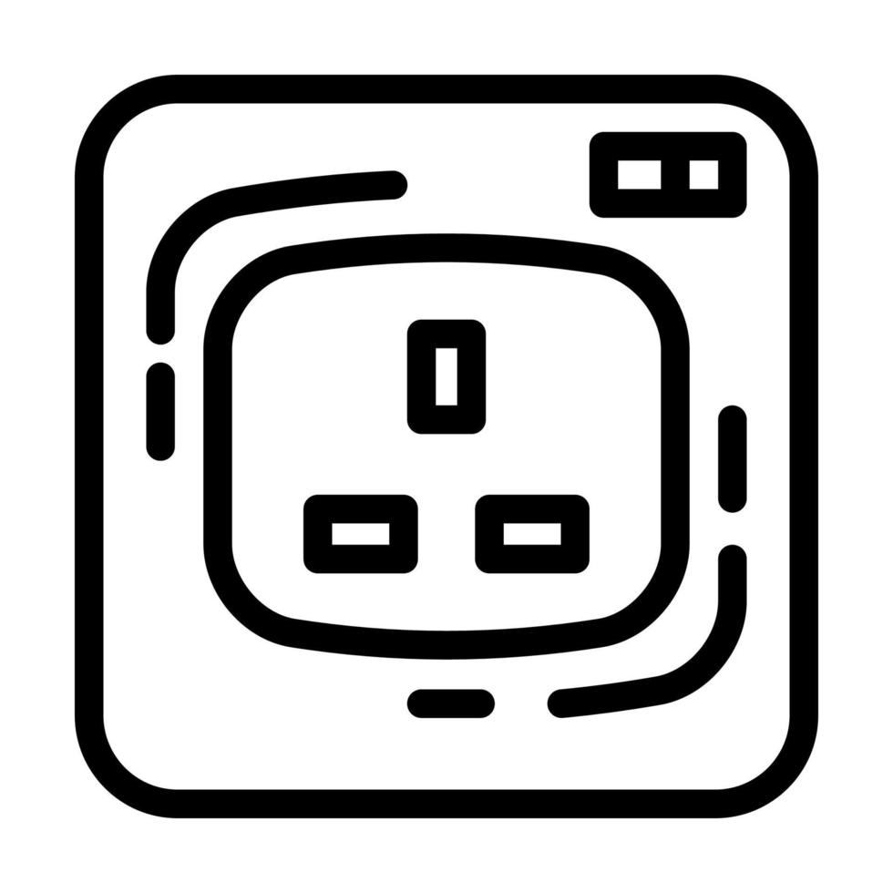 g socket lijn pictogram vectorillustratie vector