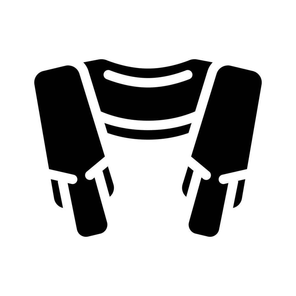 shiatsu massager glyph pictogram vectorillustratie vector