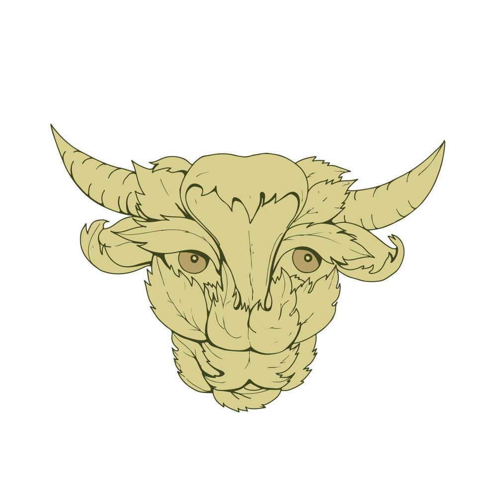 groene stier koe tekening vector
