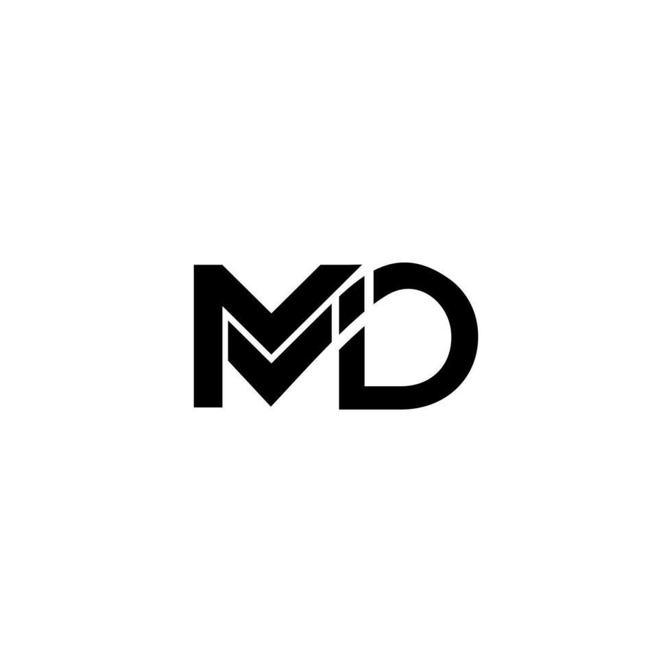 md logo ontwerp vector