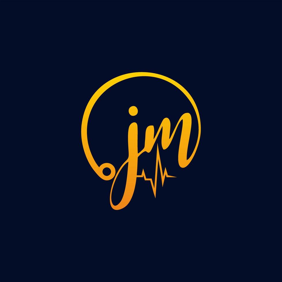 jm medisch logo-ontwerp vector