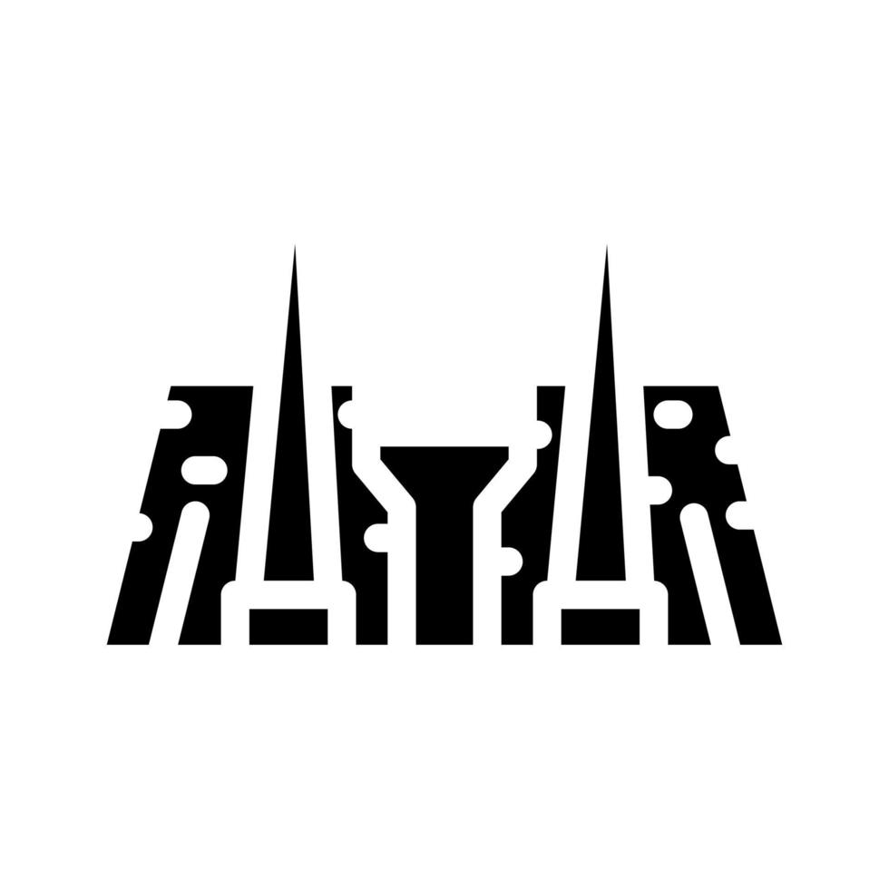 luxor egypte stad glyph pictogram vectorillustratie vector