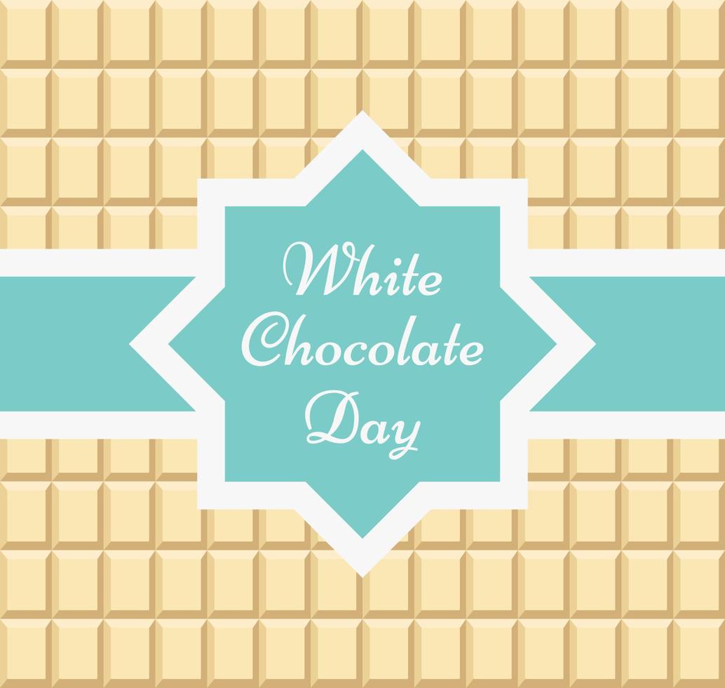 naadloos patroon. gelukkige wereld witte chocolade dag. vector illustratie