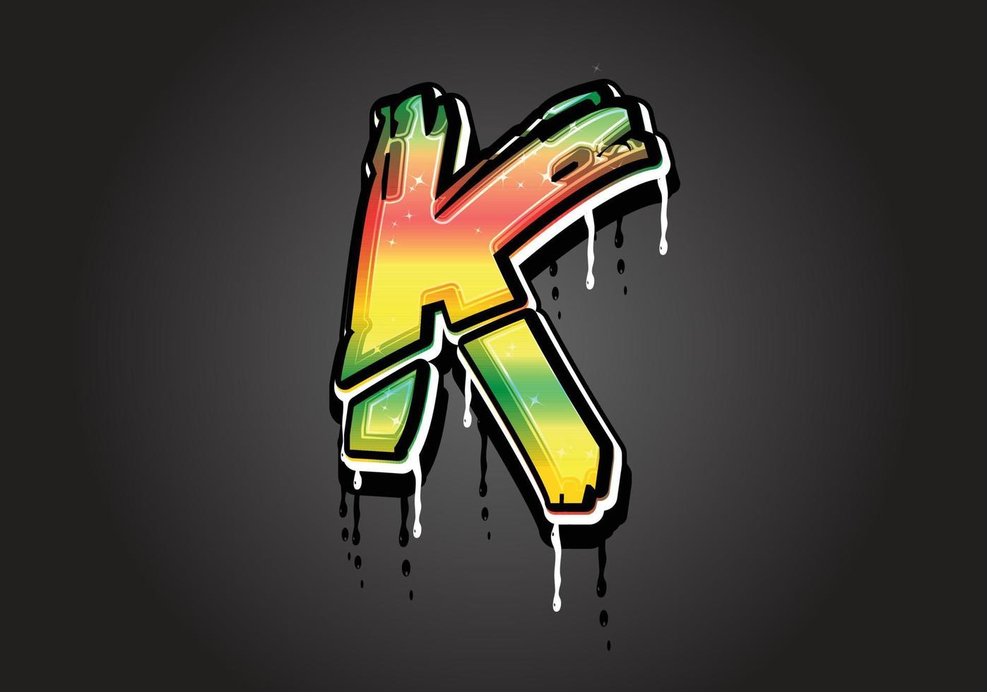 k borstel letter logo vector