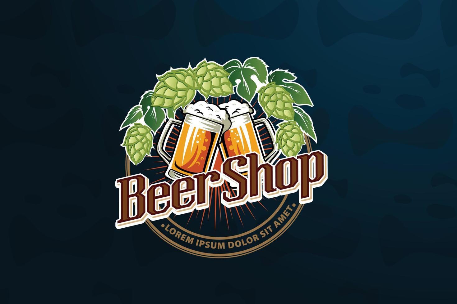 bier winkel logo of label vector