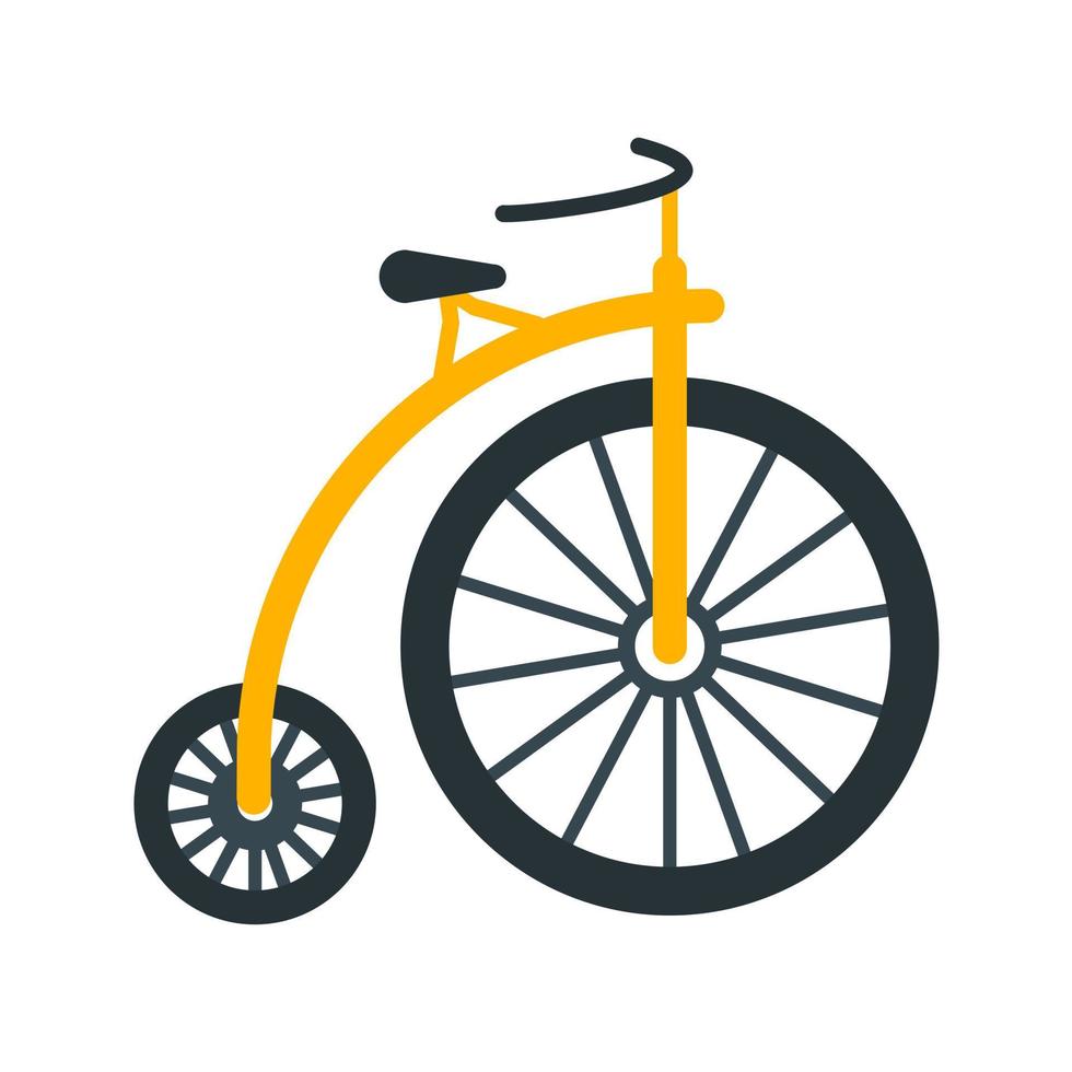 fiets ii plat veelkleurig pictogram vector