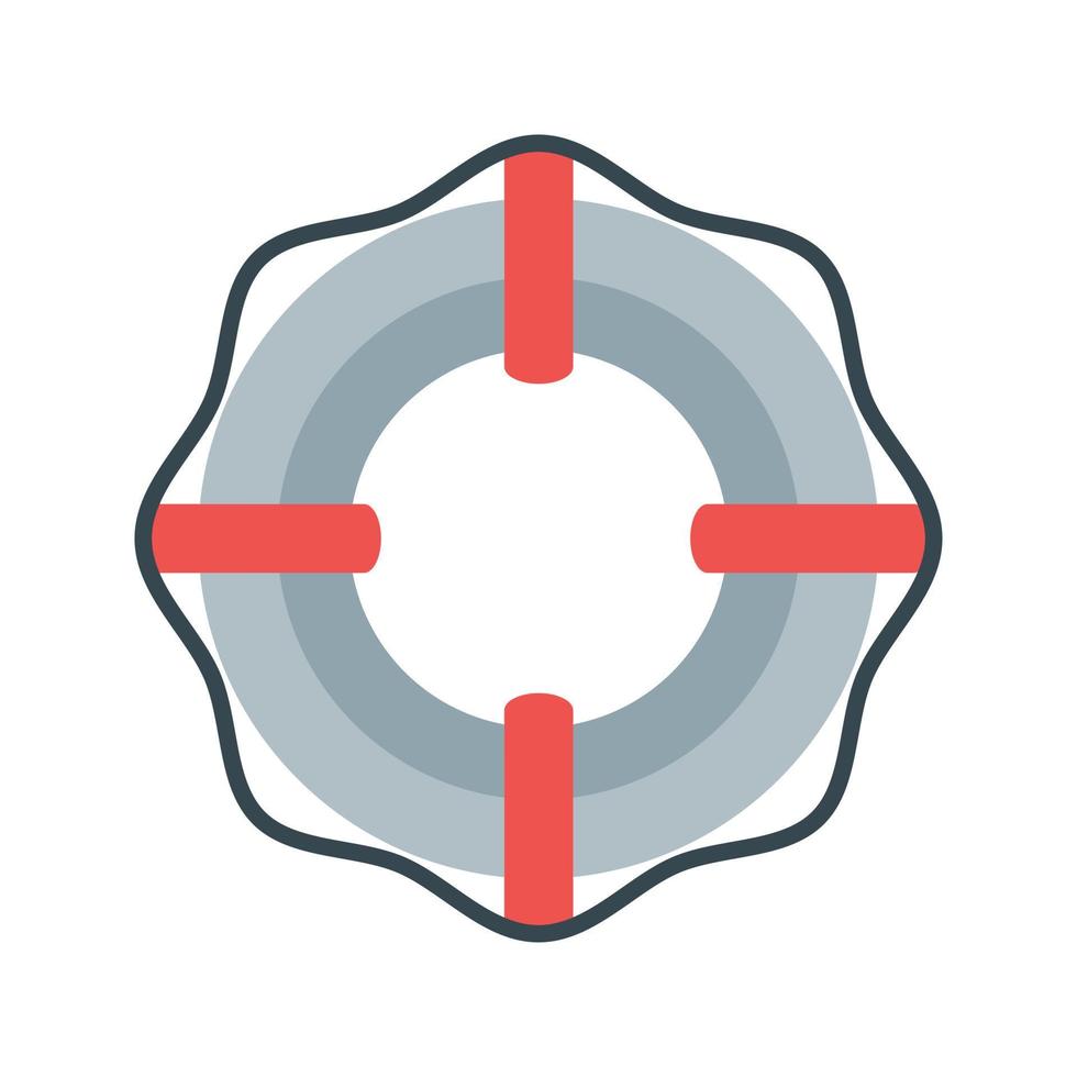 reddingsbuis plat veelkleurig pictogram vector