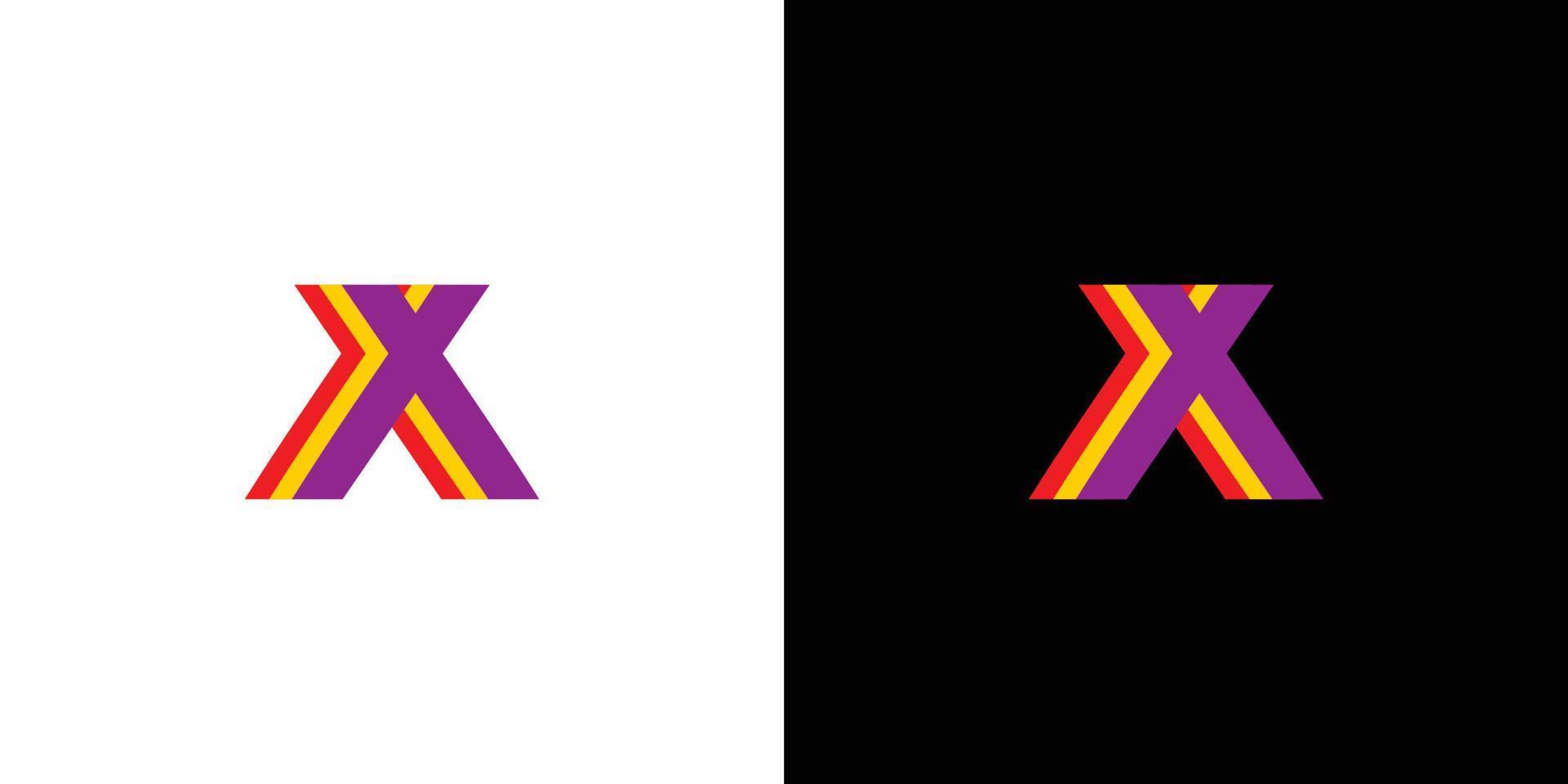 modern en kleurrijk triple x logo-ontwerp vector