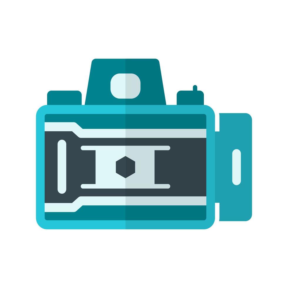 open camera plat veelkleurig pictogram vector