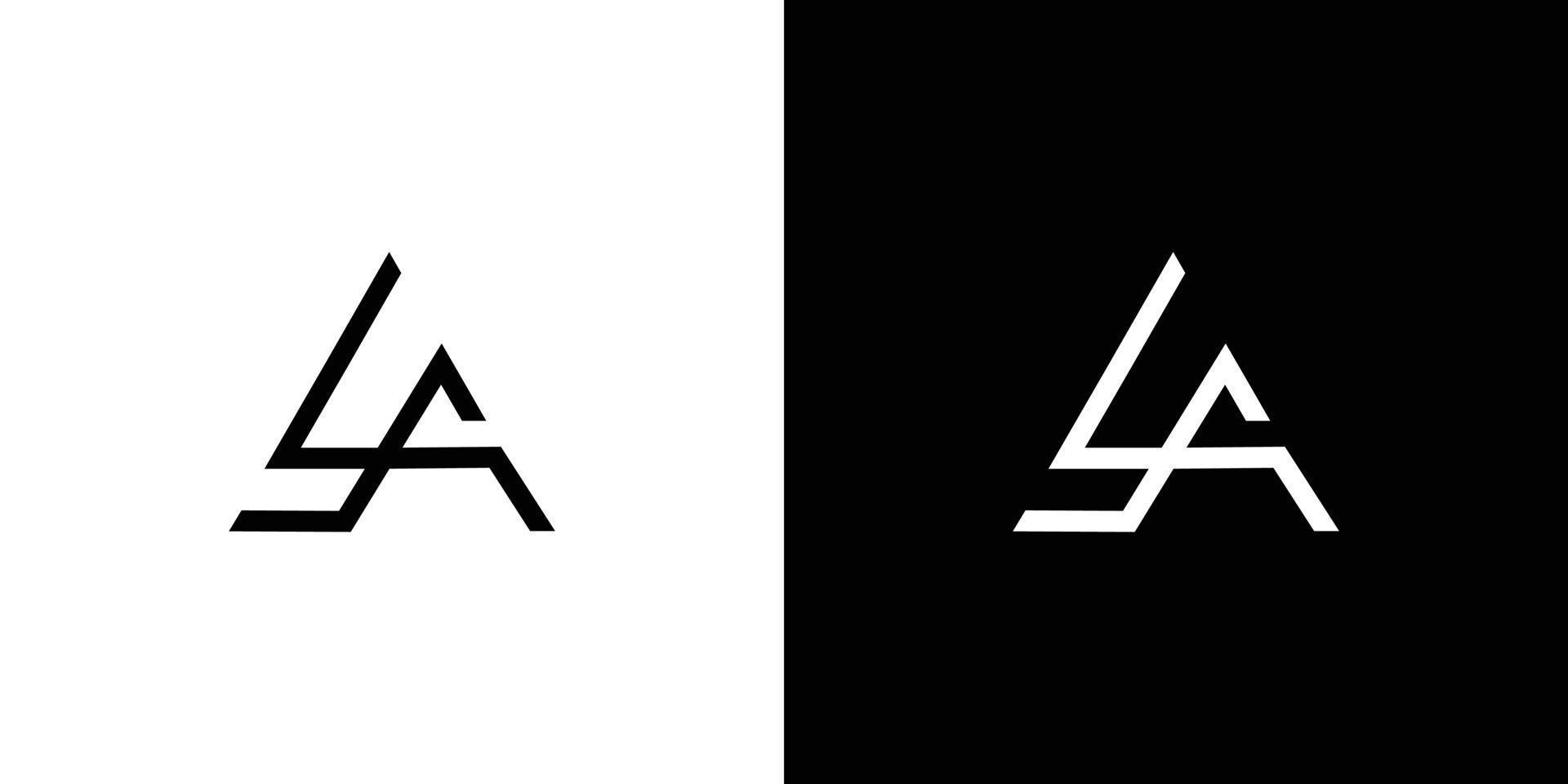 modern en uniek letter la initial logo-ontwerp vector
