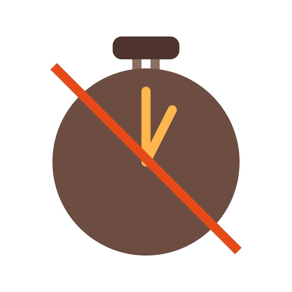 timer uit plat veelkleurig pictogram vector