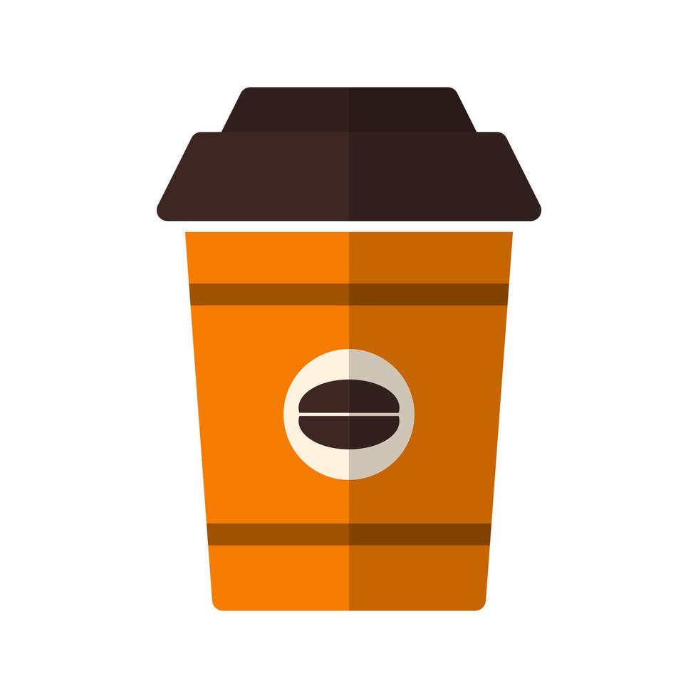 koffiekopje plat veelkleurig pictogram vector