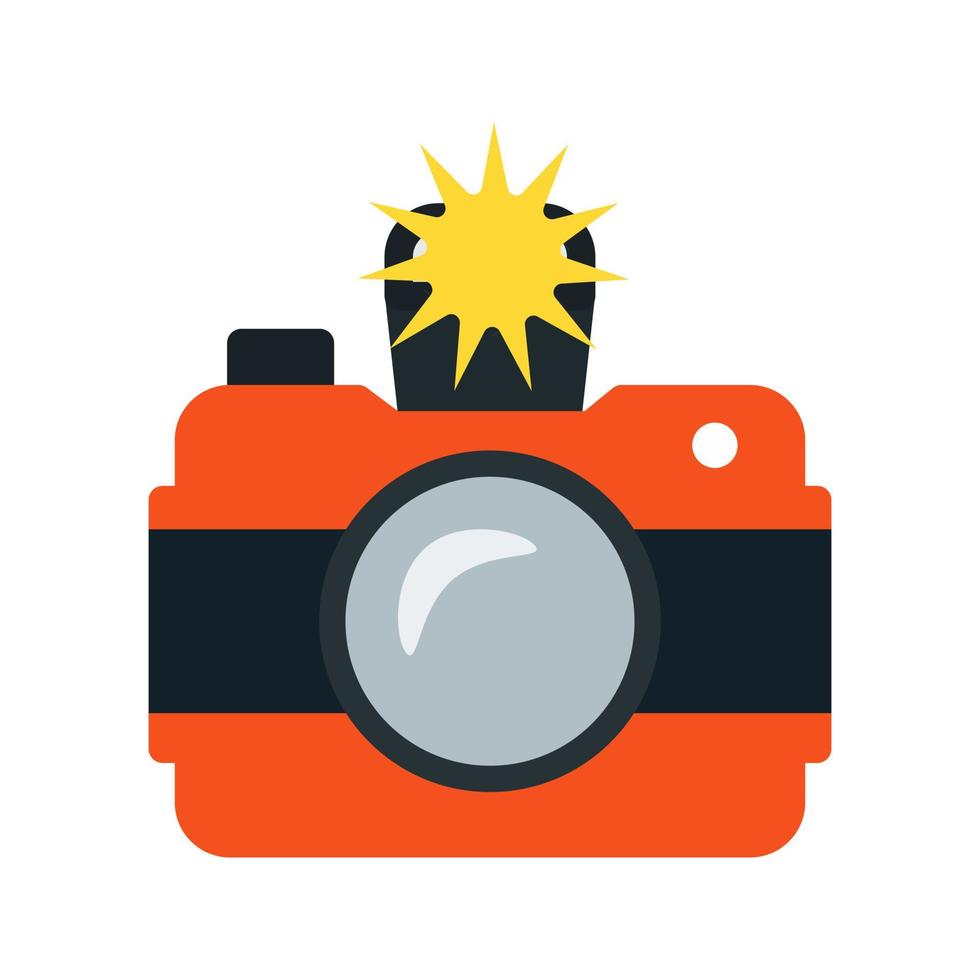 camera klik op plat veelkleurig pictogram vector