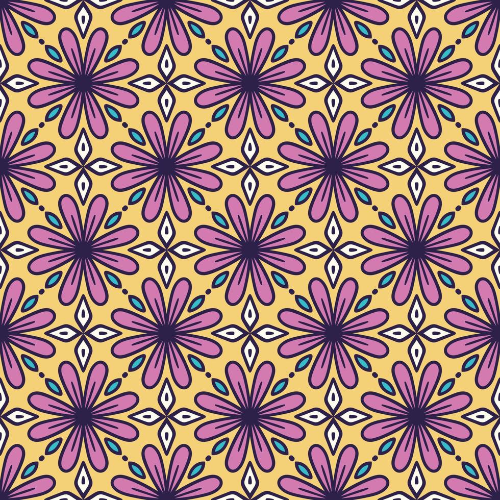 Indonesisch patroon. Marokkaans patroon. bloemenpatroon. mandala-achtergrond. vector