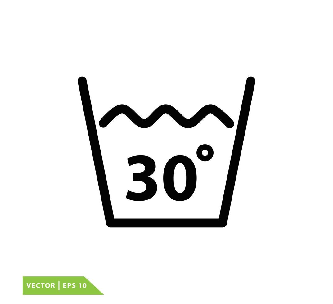 temperatuur wasserij pictogram vector logo ontwerpsjabloon