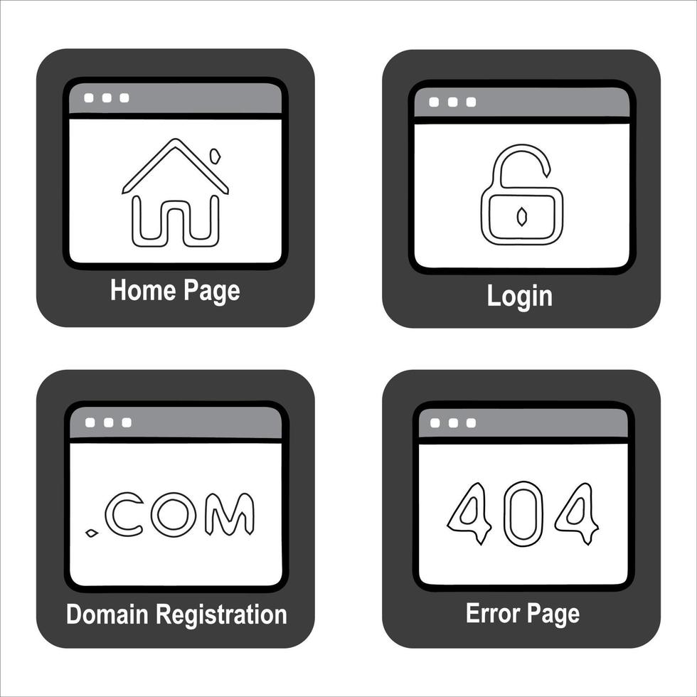 pictogram website pagina symbool informatie gebruiker vector