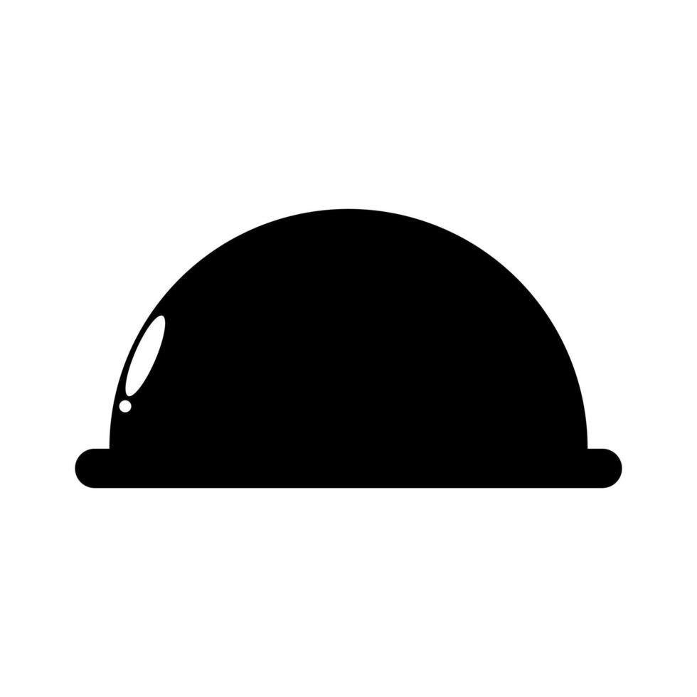 zwarte hoed vector pictogram.