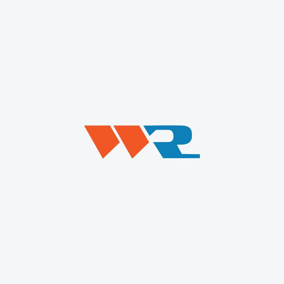 eerste letter wr logo ontwerpsjabloon. vector