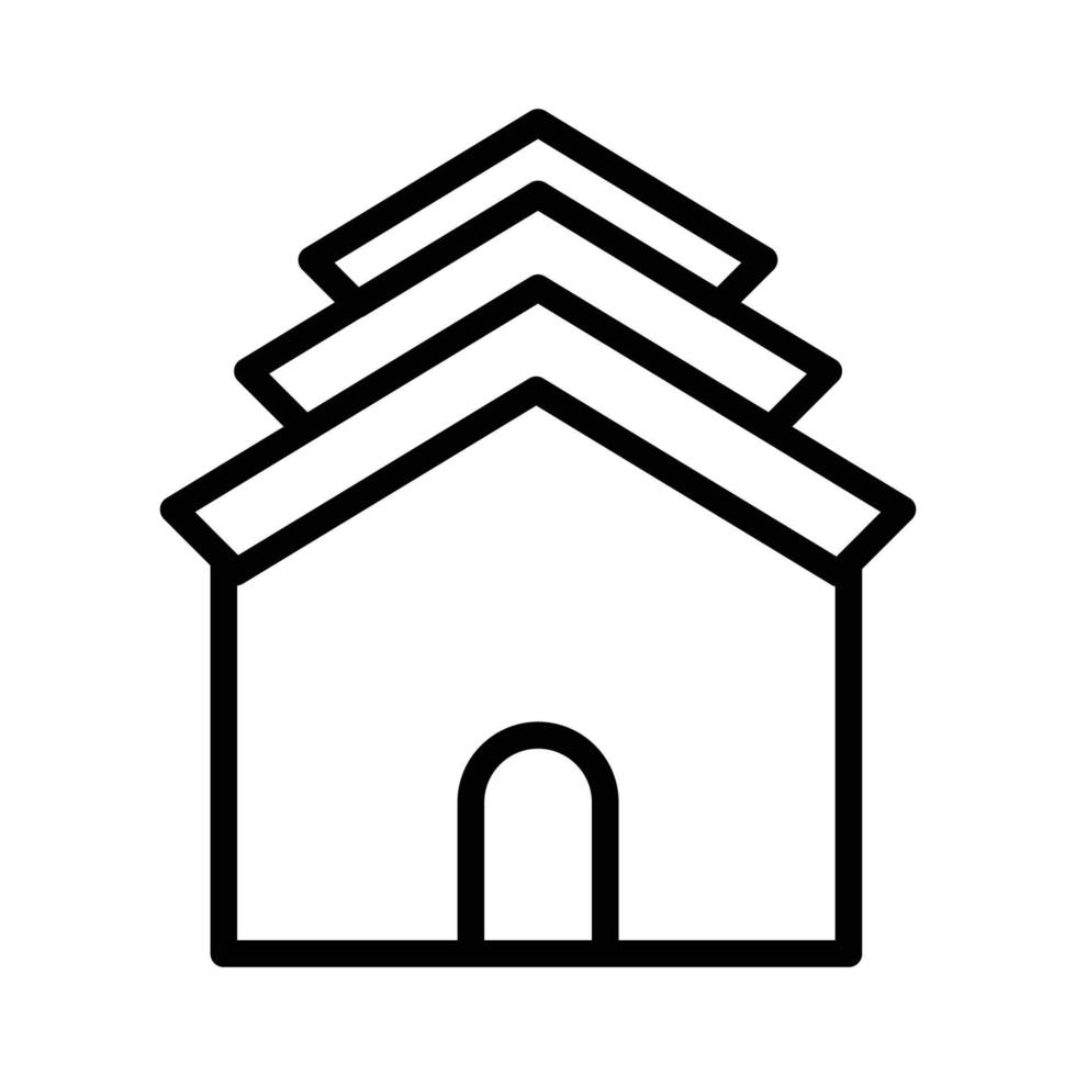 kerk lijn stijl pictogram vectorillustratie, gebouw. vectorontwerpen die geschikt zijn voor websites, applicaties, apps. vector