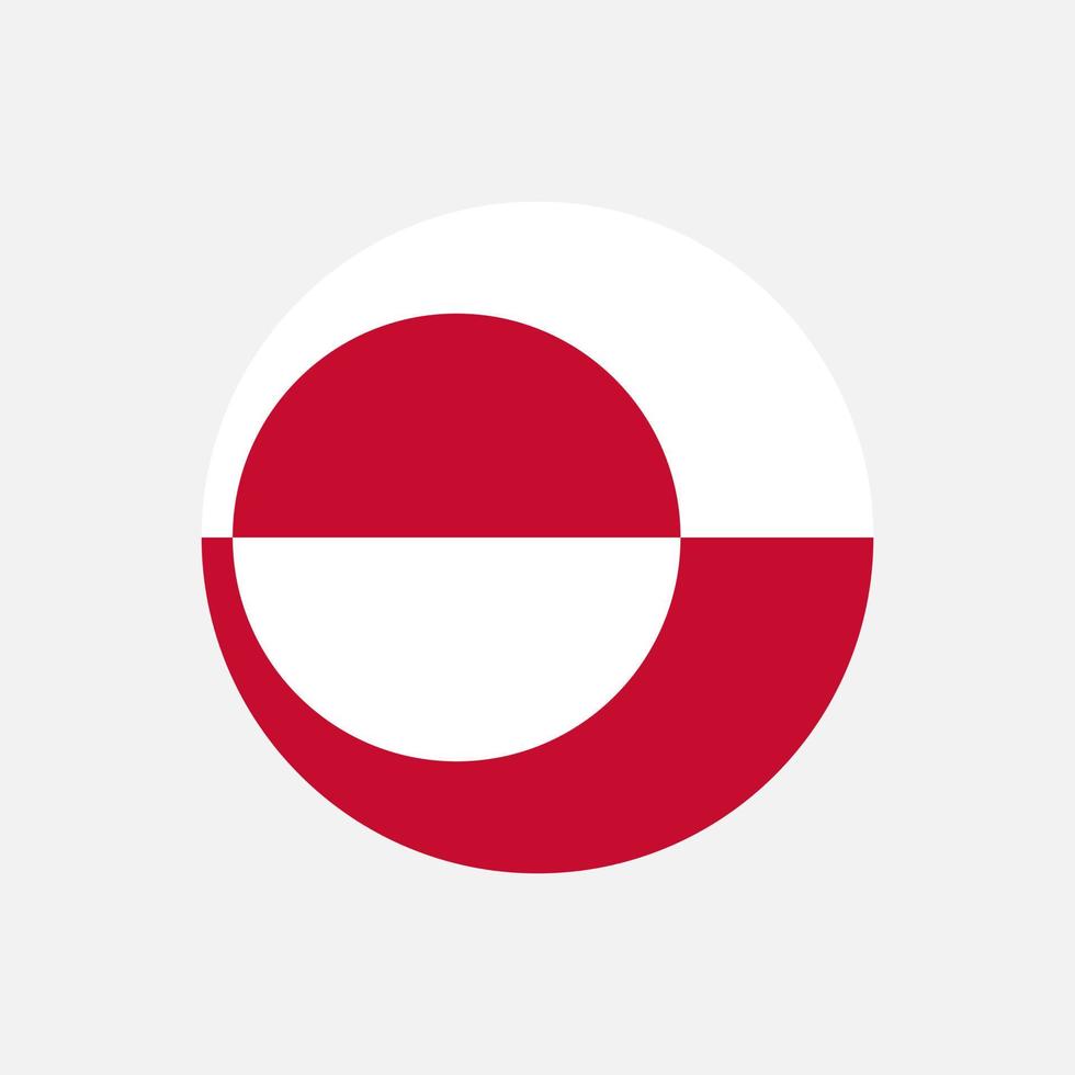 land Groenland. vlag van groenland. vectorillustratie. vector