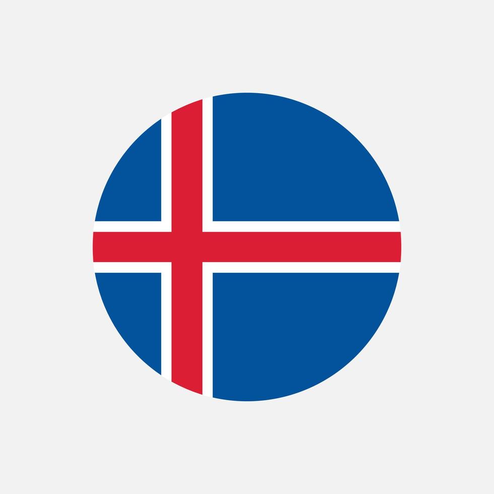 land ijsland. vlag van ijsland. vectorillustratie. vector