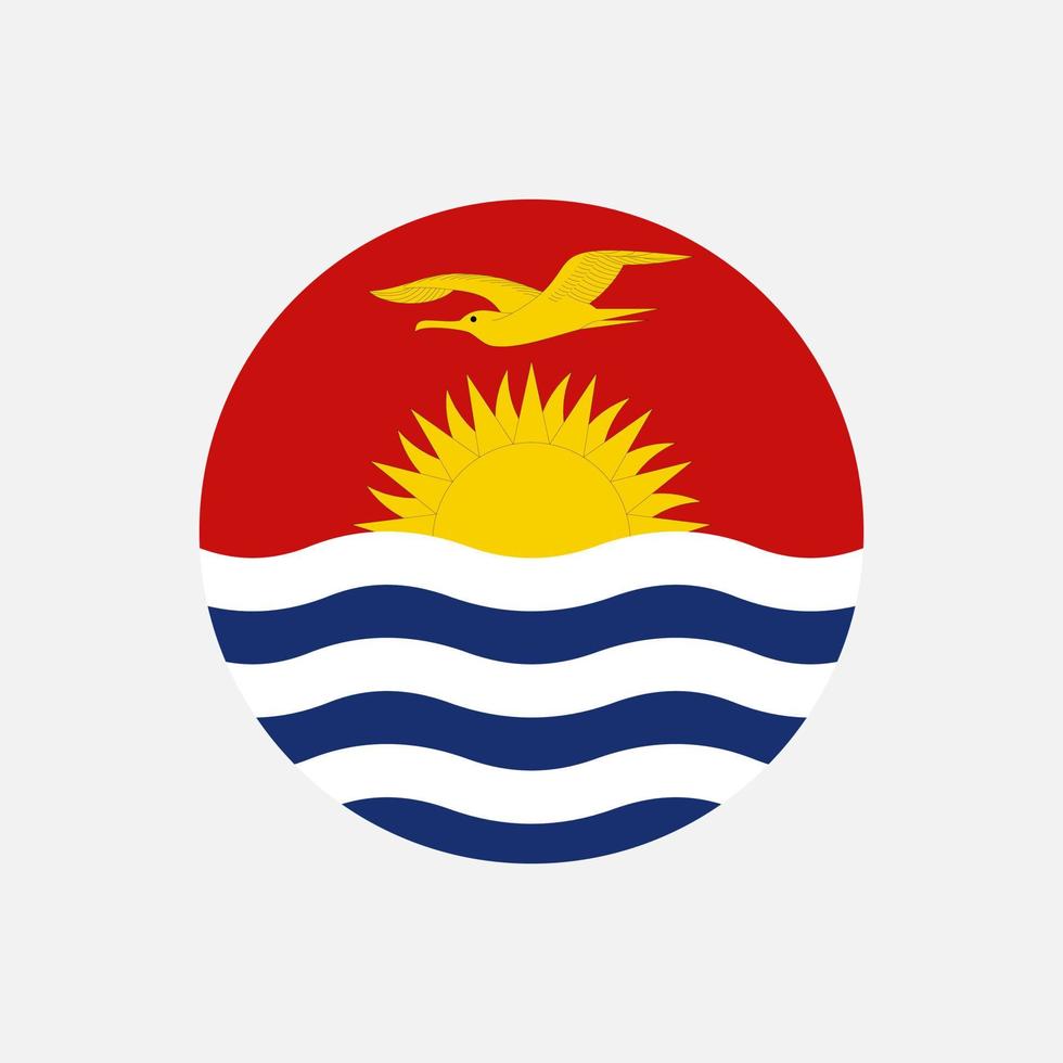 land kiribati. Kiribati-vlag. vectorillustratie. vector