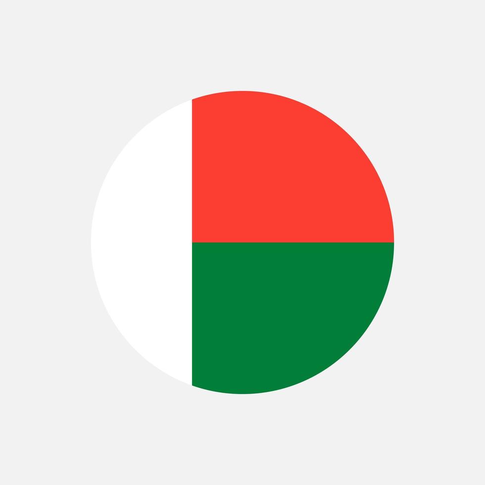 land Madagaskar. vlag van Madagaskar. vectorillustratie. vector