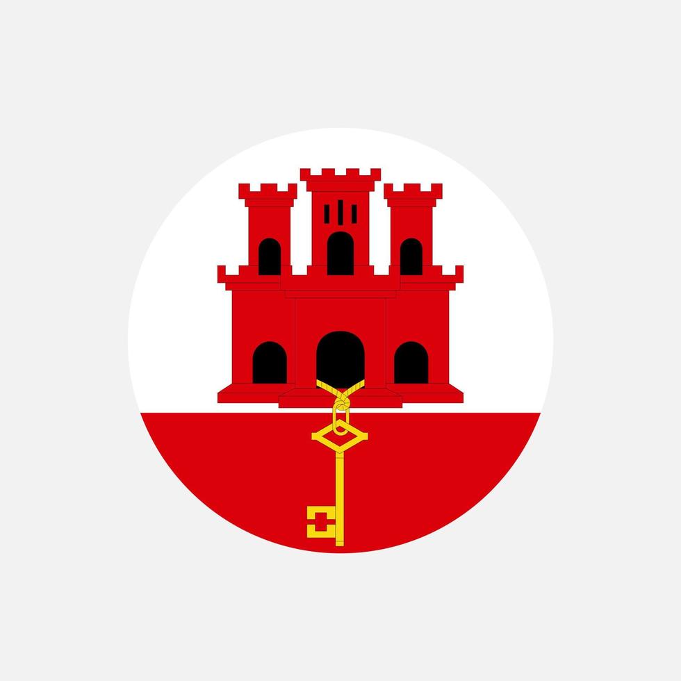 land Gibraltar. Gibraltar vlag. vectorillustratie. vector