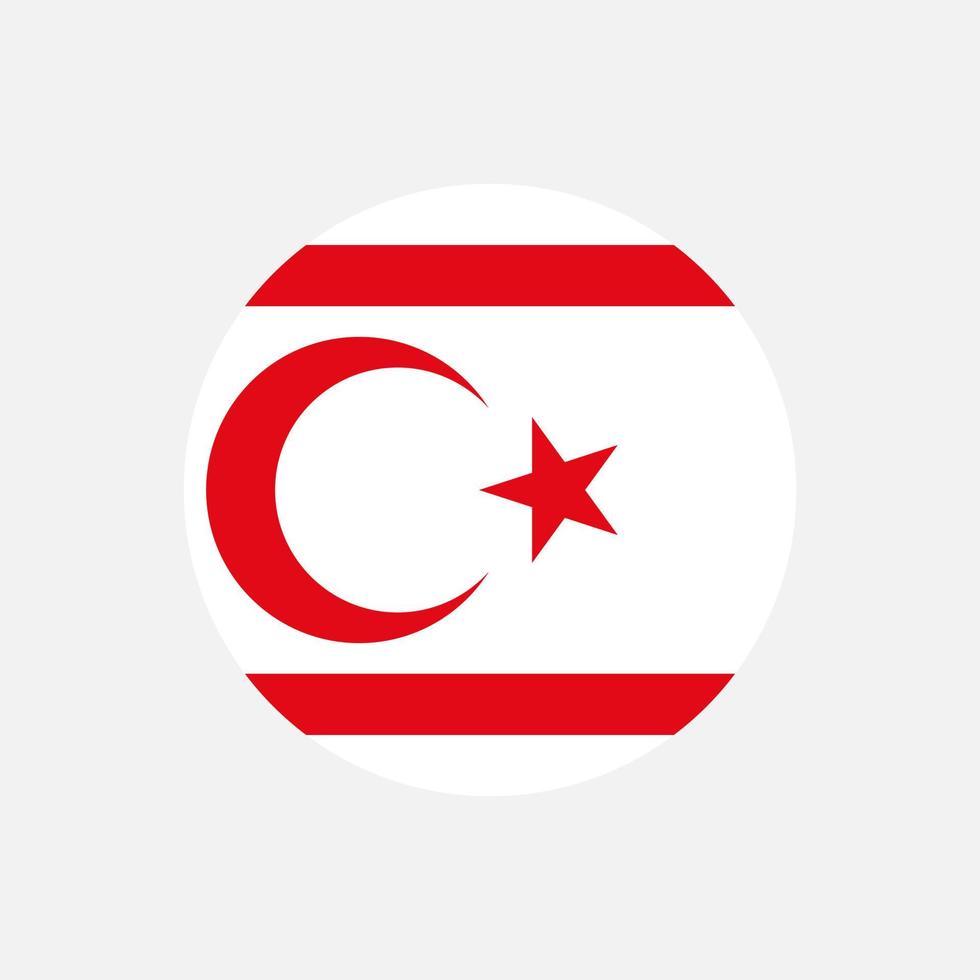 land Noord-Cyprus. vlag van noord-cyprus. vectorillustratie. vector