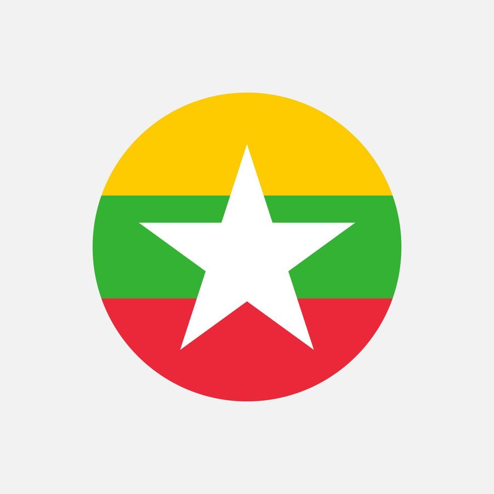 land myanmar. myanmar vlag. vectorillustratie. vector