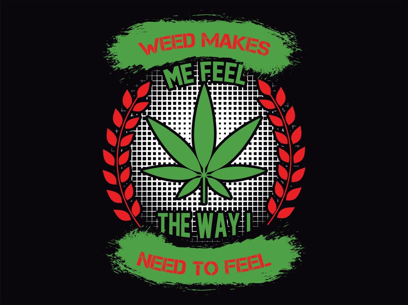 ontwerpbestand voor cannabis t-shirts vector