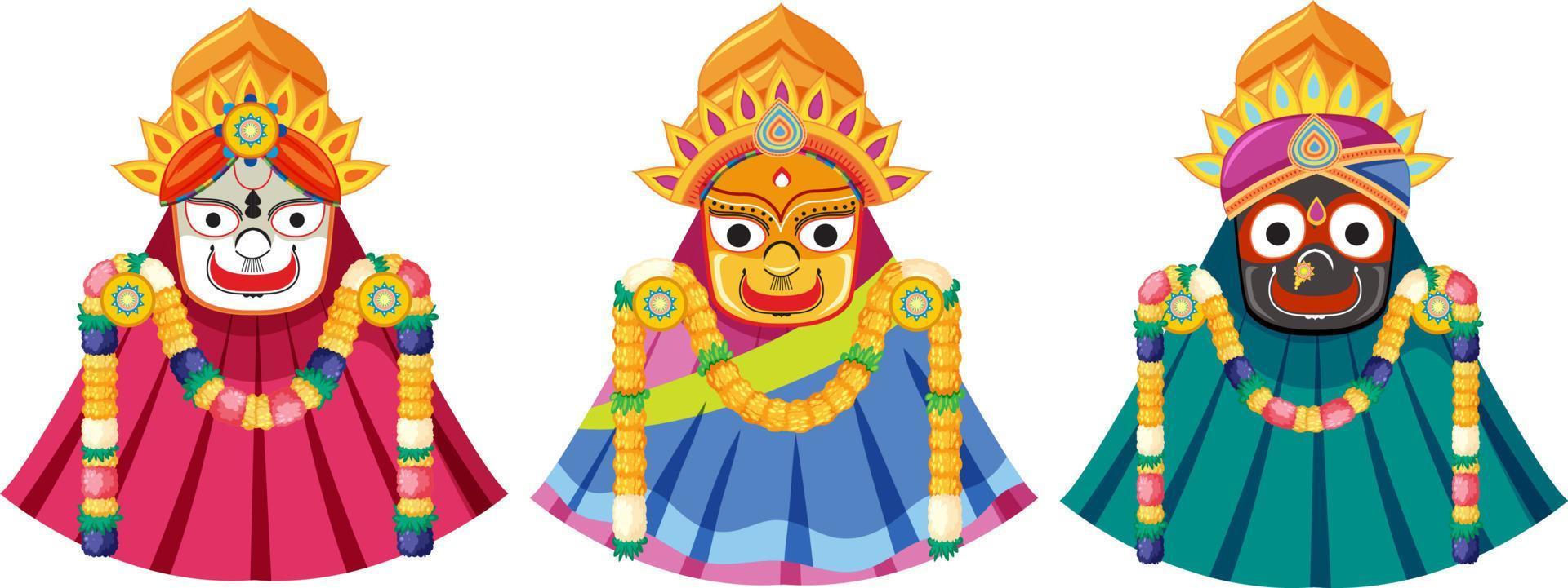 ratha yatra hindoe festival van india vector