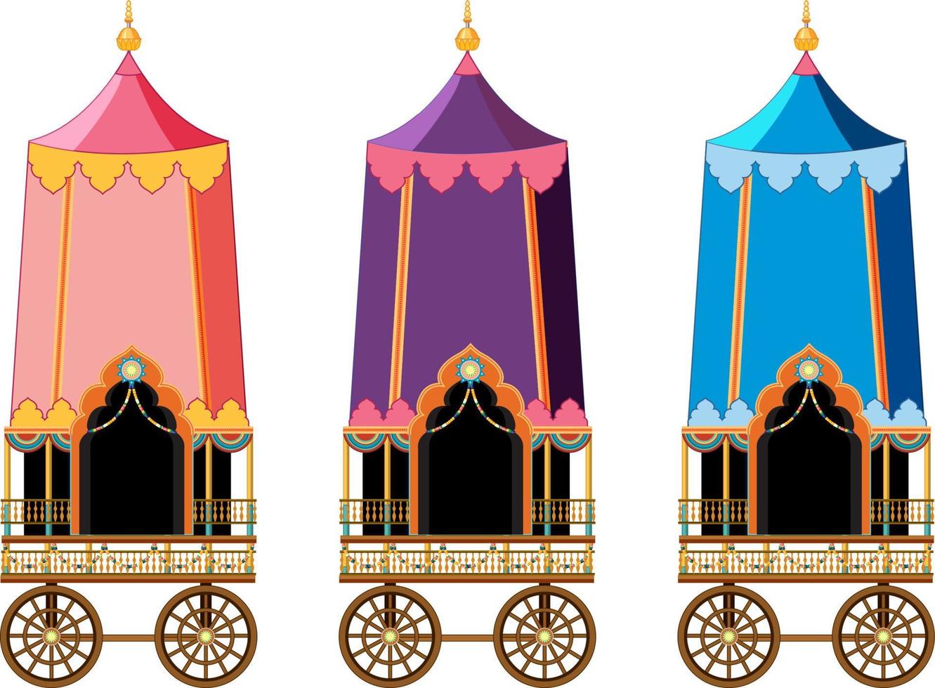 ratha yatra hindoe festival van india vector