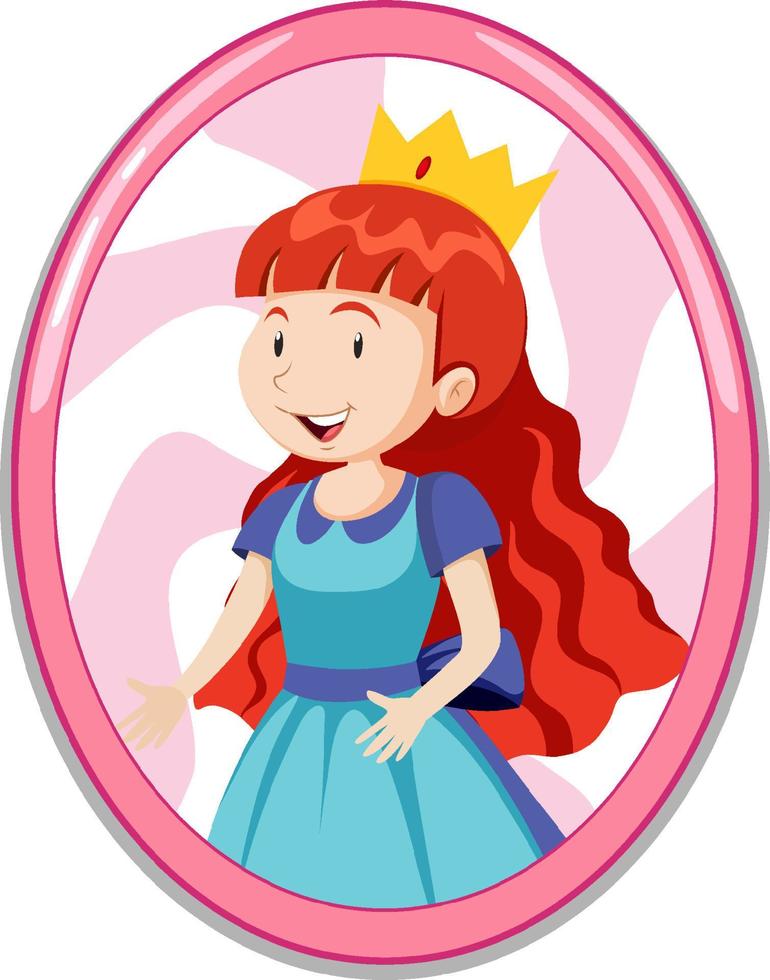 schattige prinses stripfiguur vector